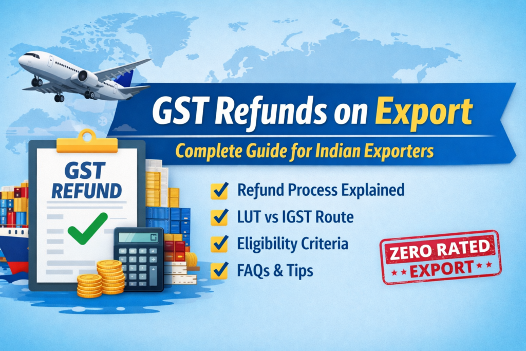 GST Refunds on Export in India – Process, Eligibility, Rules & FAQs